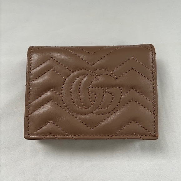 Gucci GG Matelasse Marmont Leather Chevron Card Case Wallet - Picture 3 of 12